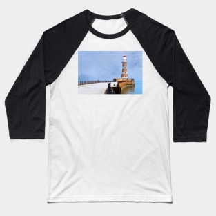 Roker Pier and Lighthouse, Sunderland, North East England Baseball T-Shirt